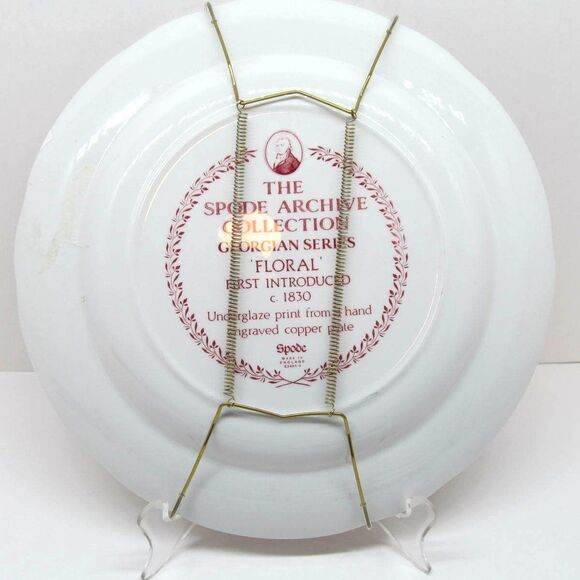 Spode Archive Collection Georgian Series "Floral" 10 1/2" Plate With Hanger - Picture 2 of 6